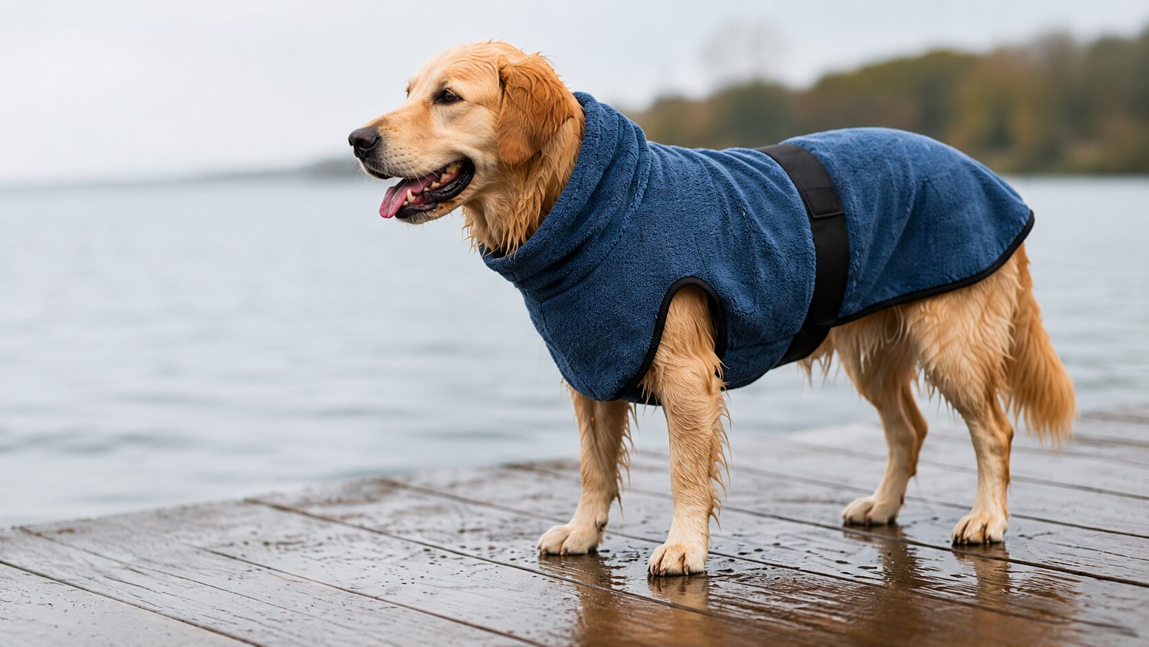 Hundebademantel aus Mikrofaser